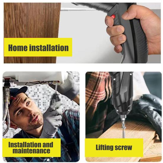 Набор беспроводных электрических отверток со светодиодной подсветкой, с высоким крутящим моментом, компактный, портативный, перезаряжаемый, маленький