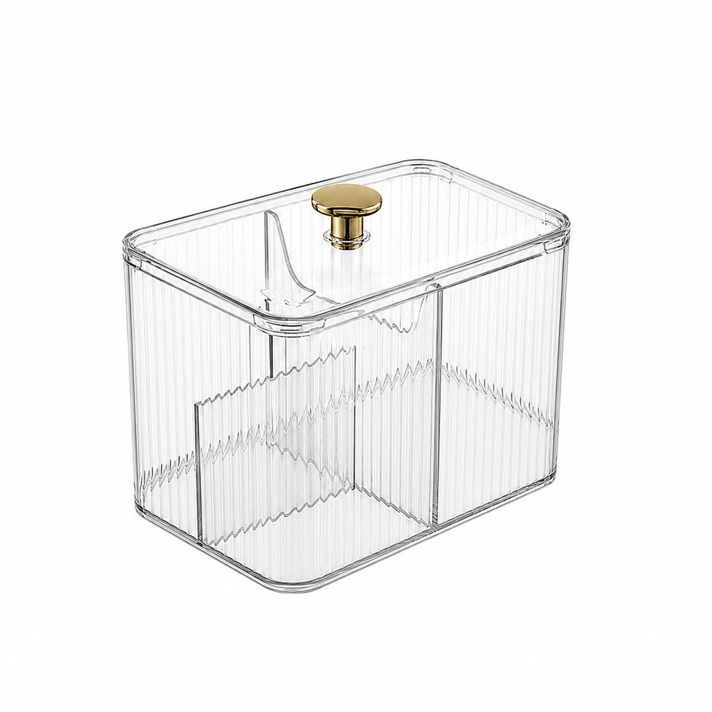 Xiaomi 1/2PCS Makeup Organizer Cosmetics Storage Box Clear PET Cotton Pad Holder with Lid for Cotton Swabs Lipstick Vanity Desk Use450000