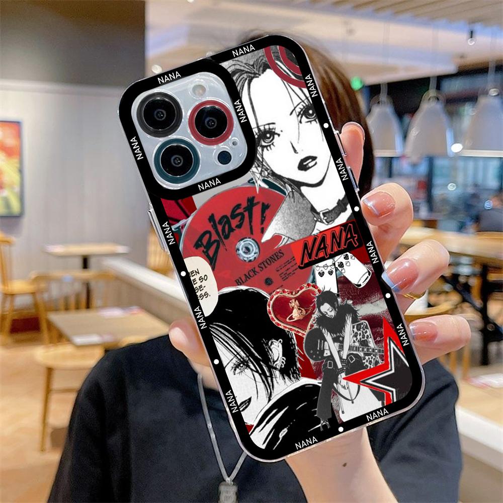 Чехол для телефона с изображением мультфильма аниме Oosaki Nana для iPhone 15 14 13 12 11 Mini Pro Max X XR XSMax 6S 6 7 8 Plus SE20 прозрачный чехол