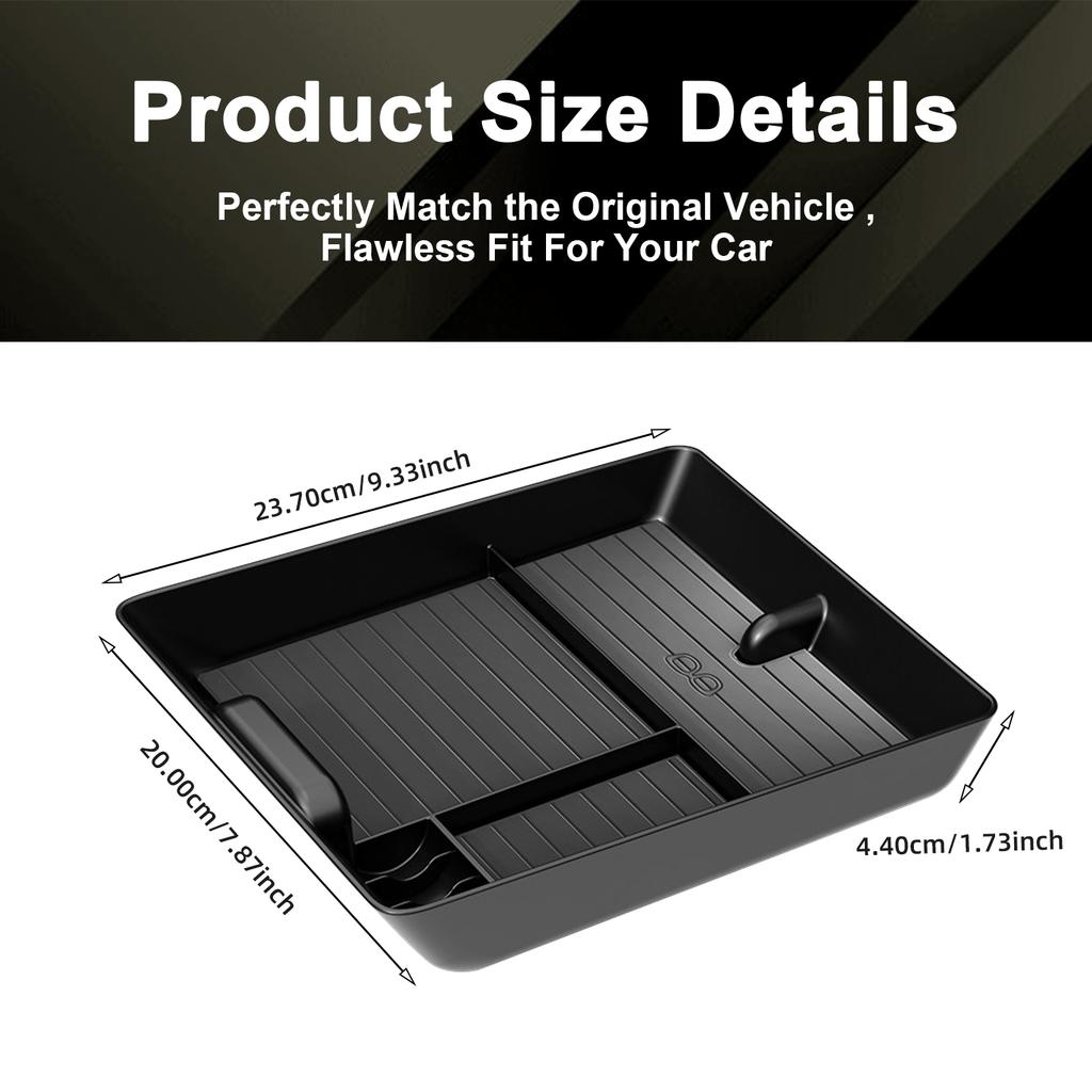 For Toyota RAV4 2026-2027 Center Console Storage Box Passenger Storage Divider ABS Interior Space Organizer Car Stowing Tidying