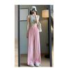 Wide-leg Pants for Women's Clothing Summer Thin 2025 New Narrow Version Pleated Japanese Style