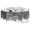 VidaXL Garden Dining Set and Cushions 9 Pcs Brown Poly Rattan, Outdoor Dining Set 3210837