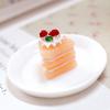 3Pcs Simulation Chocolate Cakes Miniature Food Figurine Dollhouse Accessories