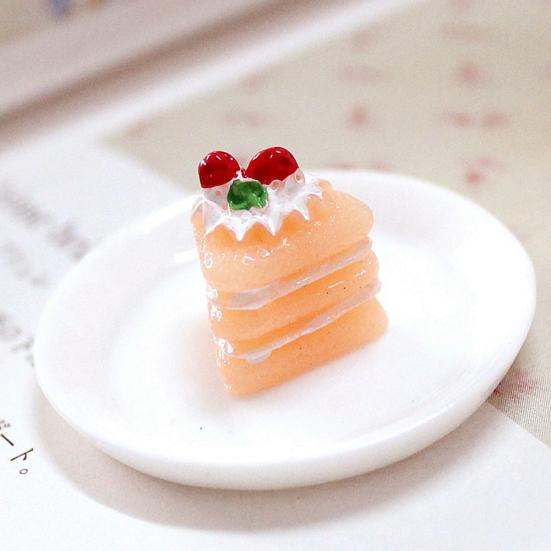 3Pcs Simulation Chocolate Cakes Miniature Food Figurine Dollhouse Accessories