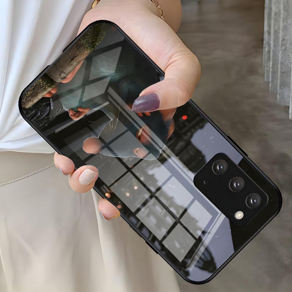 Чехол для телефона R-Remy R-Ratatouille Для Samsung S26 S25 S24 FE S23 S22 S21 Plus S20 Ultra Note20Ultra Черный Стеклянный Чехол