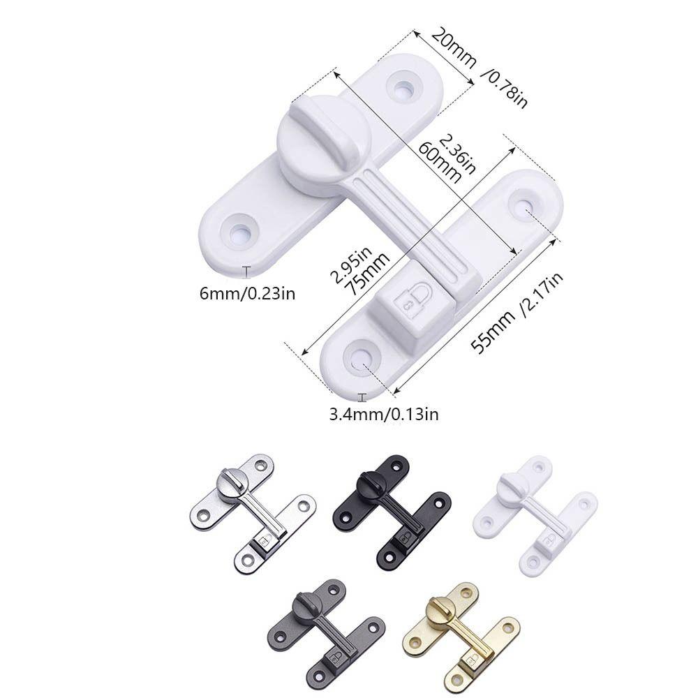 90/180 Degree Sliding Door Lock Zinc Zinc Zinc Alloy Door Catch Bolt Protable Door Hasps Window