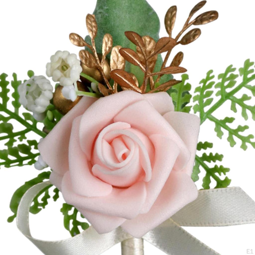 Свадебная бутоньерка с цветком, брошь, модный корсаж ручной работы, подружка невесты, роза, жених