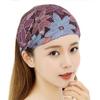 Hollow Mesh Flower Headband Hair Hoop Wide Side Head Wrap Fashion Lace Hairbands  Mother