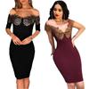 Потрясающее женское мини-платье бодикон с открытыми плечами, глубоким V-образным вырезом и открытой спиной для мероприятий