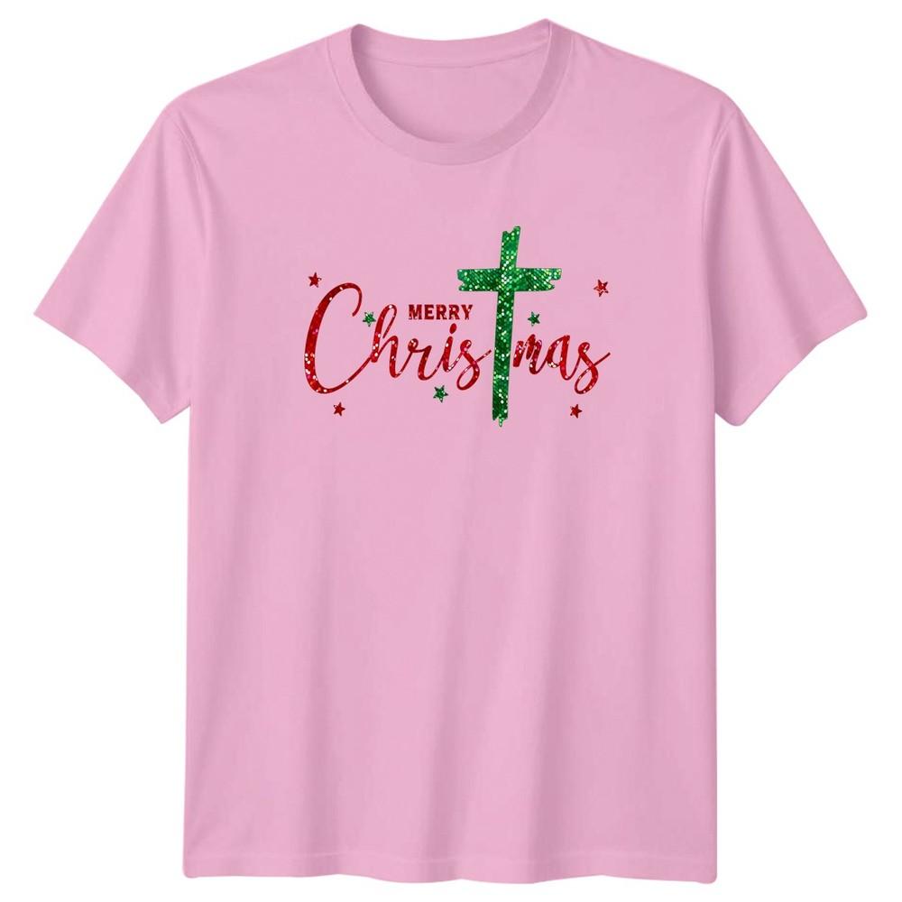 Merry Christmas Cross Holidays Unisexs TShirt Unisexs Tee Graphic Unisex Top