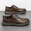 Casual Leather Shoes Men's Autumn Business Tooling Trendy Shoes Brock Martin Men's Shoes British Style Versatile Low-top Board Shoes