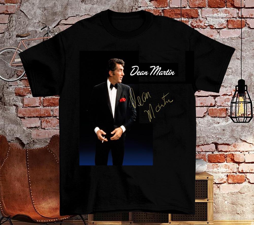 HOT Dean Martin Short Sleeve Black All Size Cotton