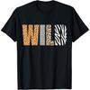Wild Animal Pattern Giraffe Wolf Leopard Zebra Animal Print T-Shirt