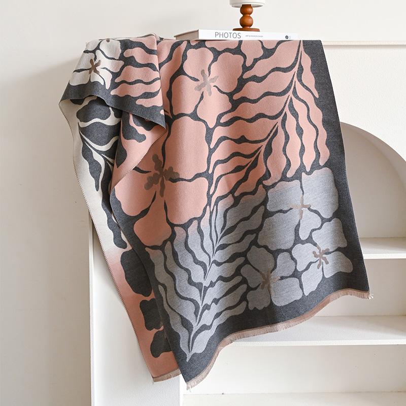 Winter Cashmere Shawl Fashion Women Neckerchief Pashmina Head Scarf Wrap Female Thicken Warm Poncho Echarpe Bandana