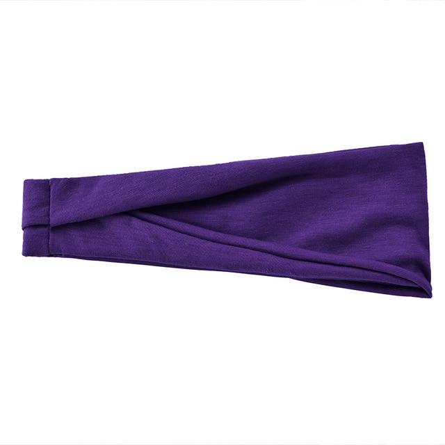 Women Solid Color Elastic Hair Bands Yoga Headband Fashion Turban Makeup Hair Hoop Vintage Headwrap Hair Accessories