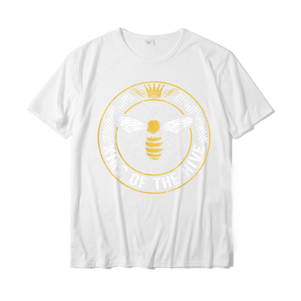 Футболка King Of The Hive Beekeeper Bee Lover Honey, обычная футболка для взрослых, хлопковые футболки, обычная скидка, модная уличная одежда