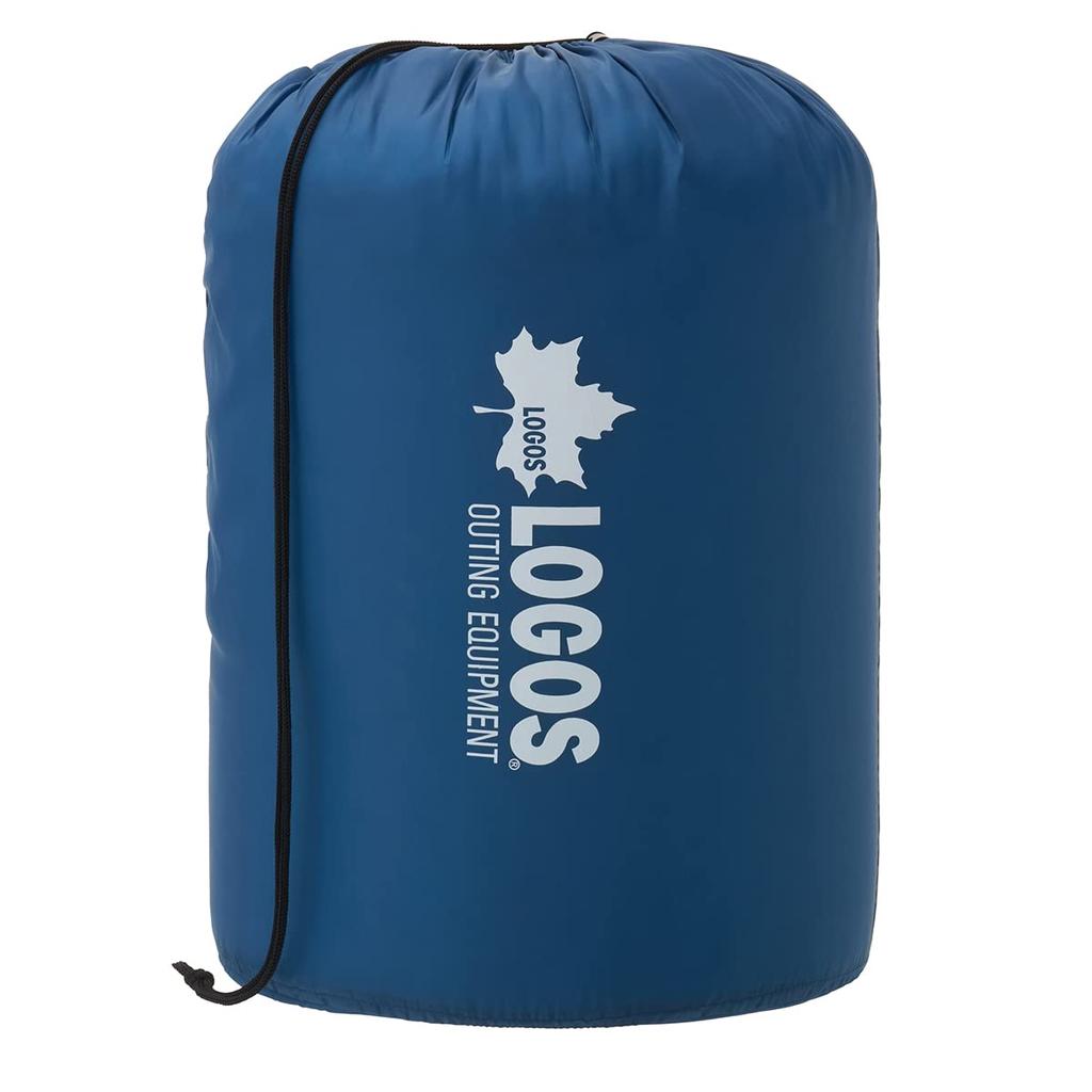 Logos Antibacterial and Odor-Resistant Washable Domir Sleeping Bag, Size 0, Blue (Approx. 80cm Wide x 190cm Deep)