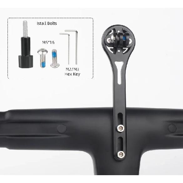 Out Front Computer Mount for Road Bike Integrated Handlebar Aluminum Alloy Stopwatch Holder Rack Fits Garmin/Bryton Bicycle Part