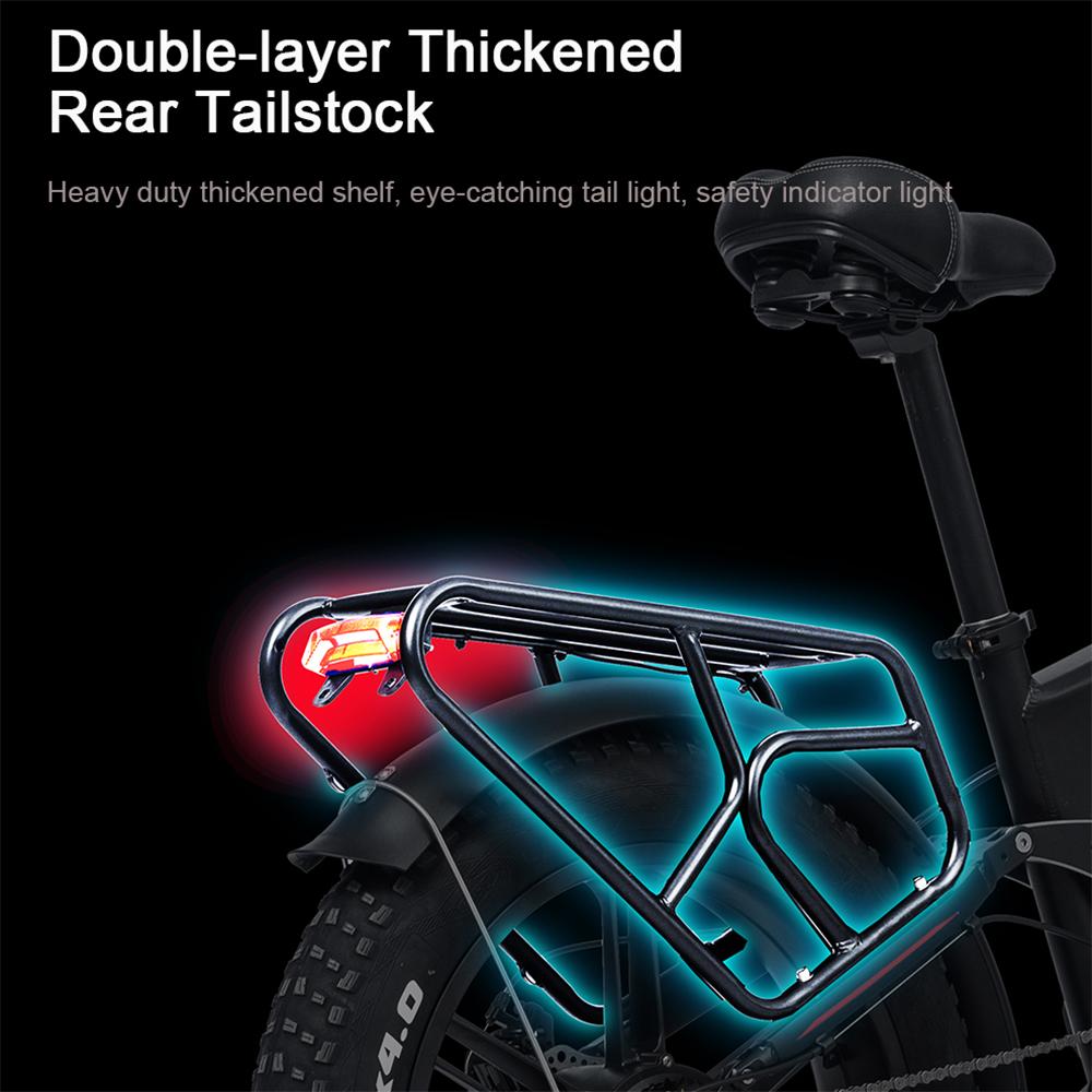 RANDRIDE Электрический складной велосипед 20*4.0 толстые шины Двойные дисковые тормоза E велосипед 1000 Вт мотор Полный подвес электрический велосипед YX20M