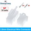 10set/lot 2.8mm 2/3/4/6/9 Pin Automotive 2.8 Electrical Wire Connector Male Female Cable Plug Kits Motorcycle Ebike Car