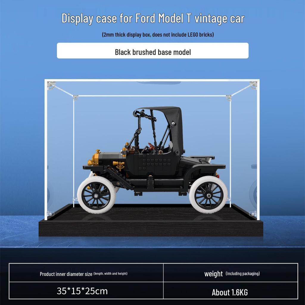 Совместимый LEGO 11376 Ford T1 Винтажный Автомобиль ICONS Витрина Акриловая Коробка