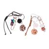 Creative Leopard Print Fur Ball Pin Keychain Knot Simple Braiding Rope Knot For Girls Bag Pendant Hanging Decoration