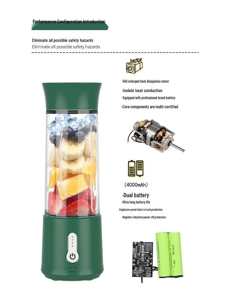 Портативный многофункциональный беспроводной стакан-соковыжималка