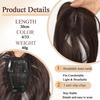 Синтетический длинный прямой топпер с 3 зажимами, заколка для наращивания волос с челкой, натуральный пушистый невидимый головной убор с челкой
