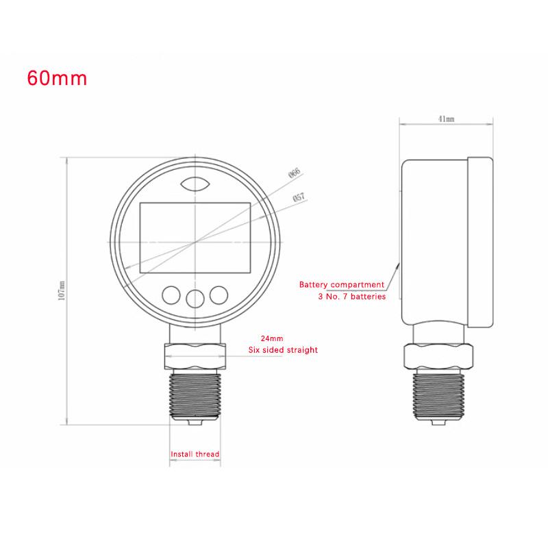 High Precision Digital Pressure Gauge Digital Electronic Hydraulic Shock Resistant Vacuum Negative Pressure Gauge