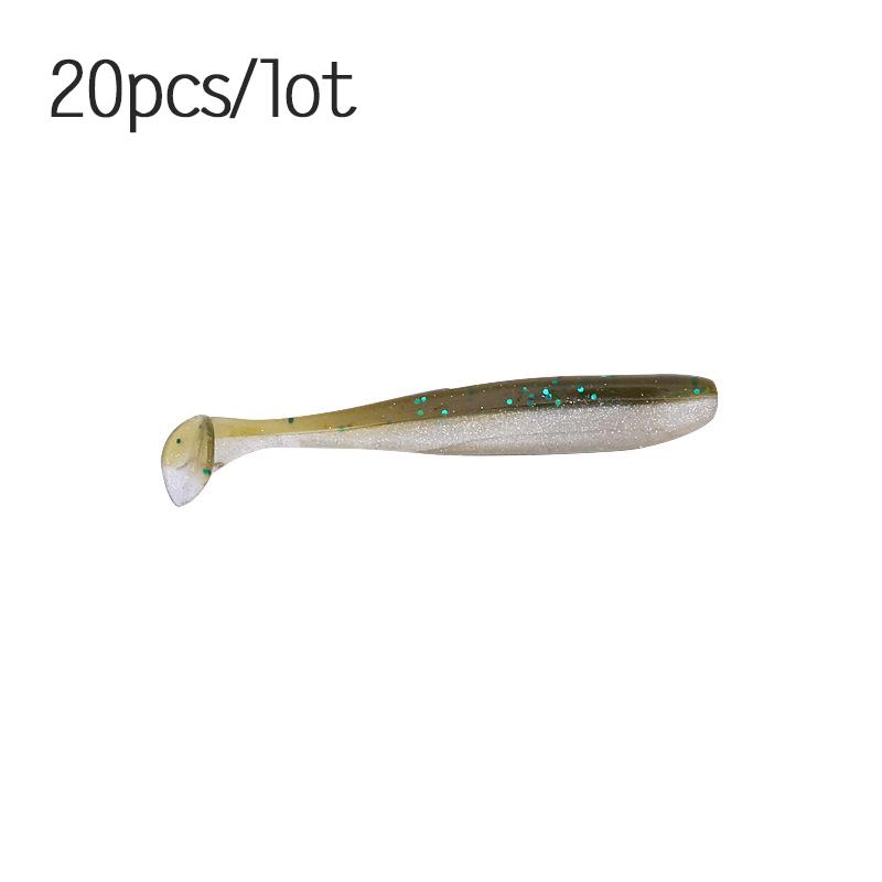 Worms Soft Fishing Lures Multi Colors 20pcs/lot Silicone Rubber Baits Tackles