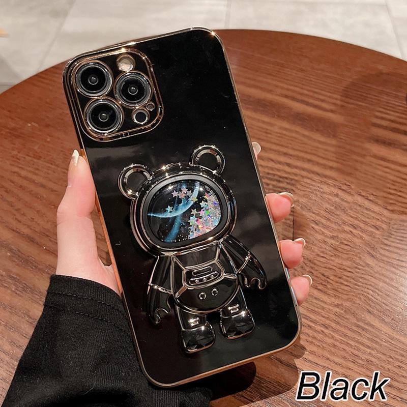 Чехол-держатель Astronaut с покрытием для Samsung S24 S23 S22 S21 S20 Ultra Plus FE A16 A56 A15 A35 A55 A14 A54 iPhone 16 15 14 13 12 Pro Max XS MAX XR X 8 7+