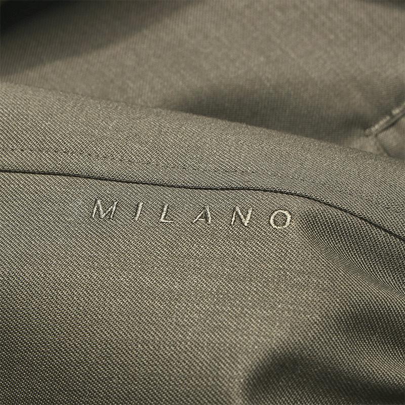 FILA Milano Series Fashion Simple Classic Casual Versatile Comfortable Relaxed Workwear Loose Solid Color Woven Zip Long Sleeve Jacket F11M625739F-LK