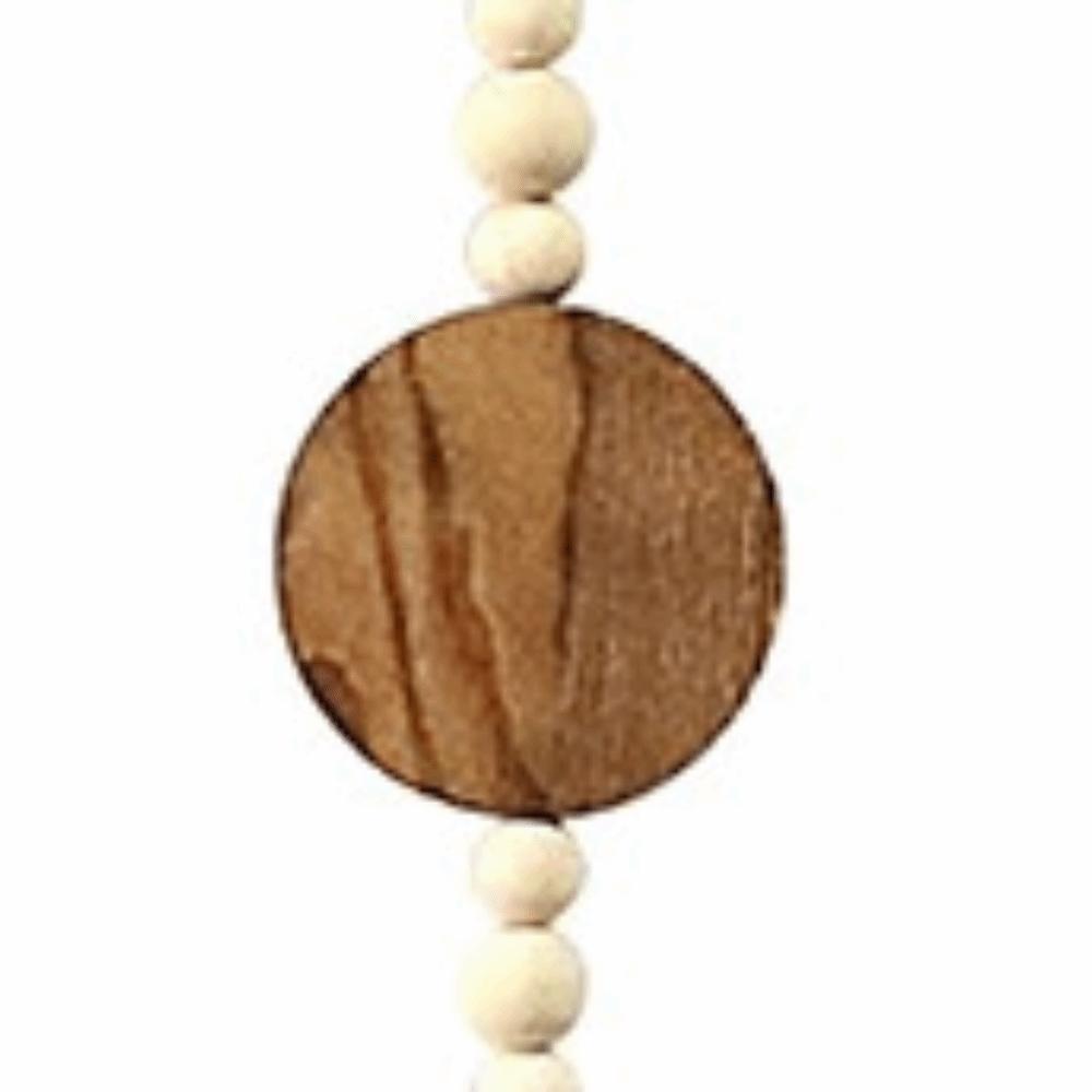 29.92in Linen Rope Ornament Wooden Boho Wall Decoration Wooden Wall Hanging Dorm