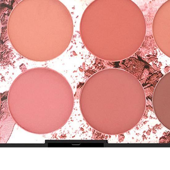 Пигментные смешиваемые принадлежности для макияжа, 8 цветов, шелковистая пудра, палитра румян для красоты для вечеринки