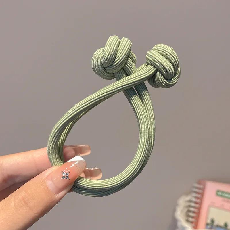 Китайские узелковые косички резинки для волос для женщин и девочек резинка для волос повязка на голову с высокой эластичностью двойная повязка на голову стильный головной убор