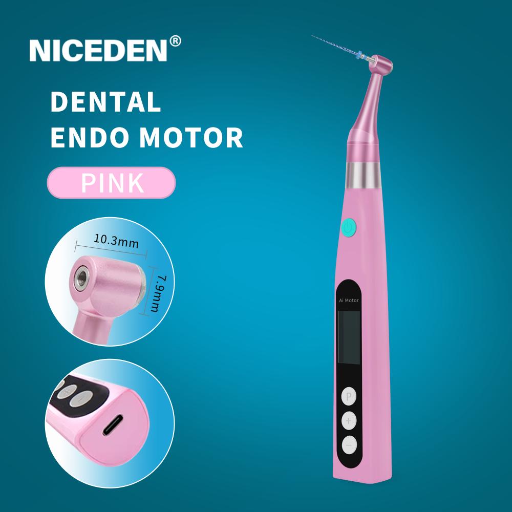 Niceden Беспроводная интеллектуальная стоматологическая терапия корневых каналов NICEDEN 16:1 стандартный угловой наконечник с лампой эндодонтический инструмент эндомотор