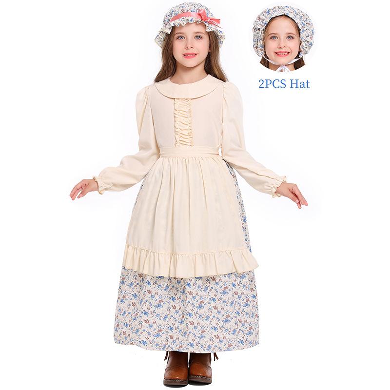 Карнавальный костюм Пуримской пионерки для девочек в стиле «Маленький домик», костюм пионерки в стиле «Прери», костюм для косплея на Хэллоуин