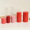 Supplies Party Clay Tools Clear Plastic Cylindrical Candle Mould Cake Decoration Church Soap Molds