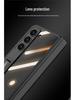 Samsung Z Fold5 Электроокрашенный прозрачный чехол с защитой шарнира и подставкой для складного экрана