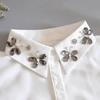 Lapel Fake Collar Women Detachable Collars False Collar Woman Diamond Pearl Necktie Kraagje Nep Dames Clothing Accessories