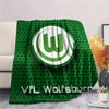 Фланелевое одеяло с принтом VfL Wolfsburg, Высококачественное, Удобное для всех сезонов, Декор для дома, Тепло и уют, Идеально для рождественских подарков