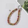 Detachable Crystal Bead Keychain Transparent Wrist Crystal Chain  for Women Girls
