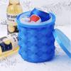 2-In-1 Silicone Ice Bucket Easy Freezing Ice Making Mold Ice Grid Household Outdoor Ice Bucket Kitchen Drink Supplies