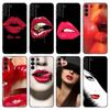 Красивый чехол для телефона с красными губами для Samsung Galaxy S20 S21 FE S22 Ultra S10 Lite S10E S9 S8 Plus S7 Edge, мягкий черный чехол из ТПУ