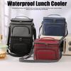 Insulated Lunch Bag Leak-Proof Cooler Lunch Bag with Multiple Pockets Large Capacity Zipper Closure Lunch Container Bag with Handle