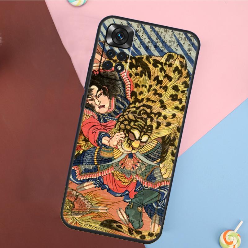 Японское искусство укиё-э Пантера Тигр Чехол Для Xiaomi Redmi Note 14 13 12 9 10 11 Pro 9S 10S 11S 12S Redmi 14C 10C 12C 13C Чехол