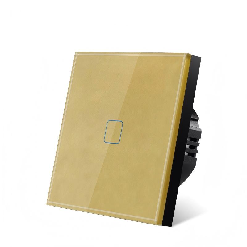 No Neutral Wire Touch Light Switch 1/2/3 Gang Single Live Wire Tempered Glass Panel Wall Switch Home & Hotel | /ODM Factory