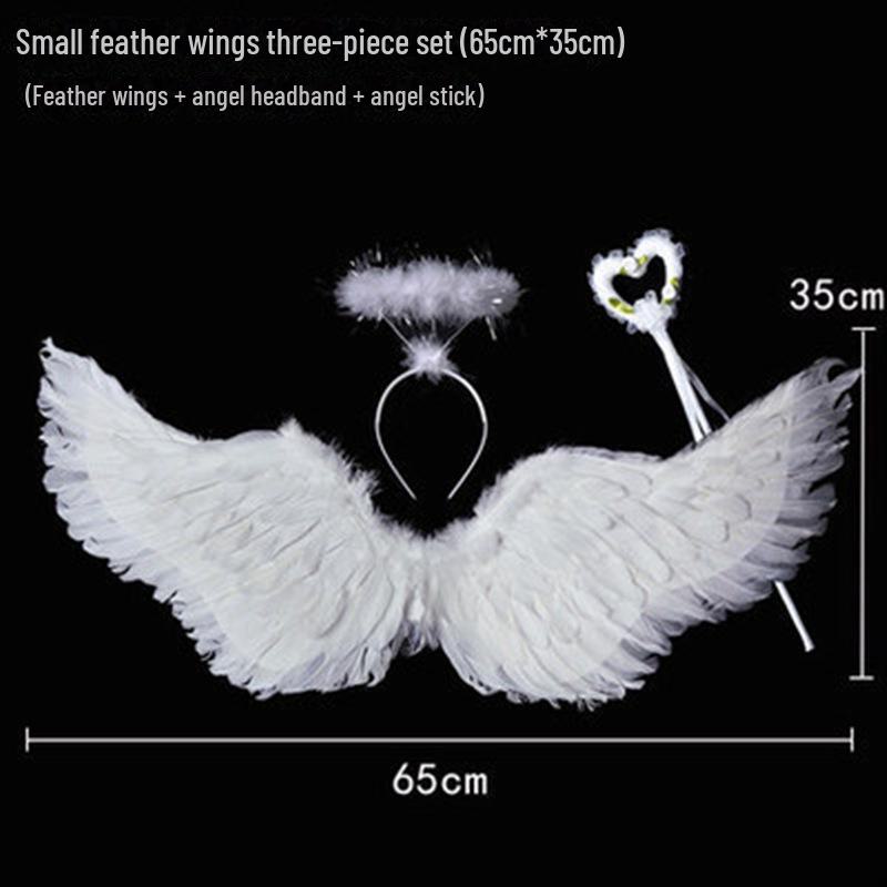 Крылья ангела на Хэллоуин для детей и взрослых – реквизит для костюма с перьями