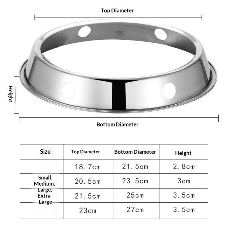 1Pcs Stainless Steel Wok Ring Pot Holder Gas Stove Rack Heat Insulation Cooking Support Stand Kitchen Accessories