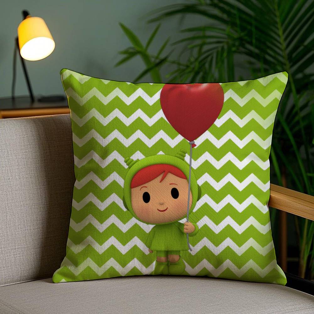 Мультяшная Милая Наволочка P-Pocoyo Диван Короткий Плюш Двусторонняя HD Печать Комната Домашний Офис Подарок Чехол для Подушки